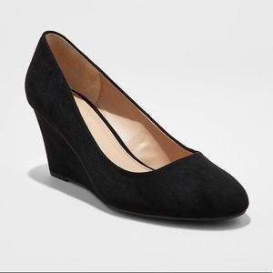ALDO Black Suede Wedges